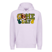 Lilac Game day yellow and green team color Premium Hoodie - HowdyJamesFarm