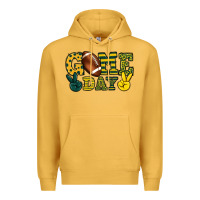 Mustard Game day yellow and green team color Premium Hoodie - HowdyJamesFarm