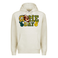 Oatmeal Heather Game day yellow and green team color Premium Hoodie - HowdyJamesFarm