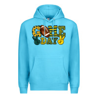 Ocean Blue Game day yellow and green team color Premium Hoodie - HowdyJamesFarm