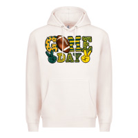 Pale Pink Game day yellow and green team color Premium Hoodie - HowdyJamesFarm