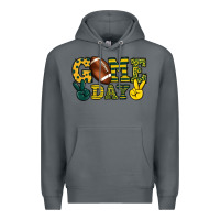 Rock Game day yellow and green team color Premium Hoodie - HowdyJamesFarm