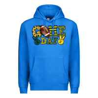 True Royal Game day yellow and green team color Premium Hoodie - HowdyJamesFarm