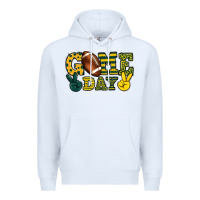 White Game day yellow and green team color Premium Hoodie - HowdyJamesFarm