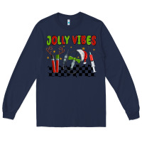 Navy jolly vibes Long Sleeve Tee - MaliasSmallBusiness