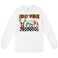 White jolly vibes Long Sleeve Tee - MaliasSmallBusiness