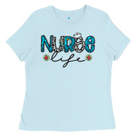 Baby Blue Nurse life Ladies Tee - CowhideDigitalArt