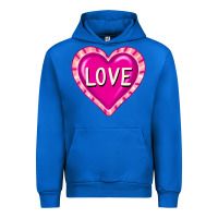 Cobalt valentine's day hearts Urban Hoodie - FaDigitalArtStudio