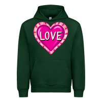 Forest Green valentine's day hearts Urban Hoodie - FaDigitalArtStudio