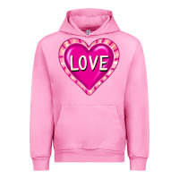 Fuchsia Pink valentine's day hearts Urban Hoodie - FaDigitalArtStudio