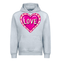 Heather Grey valentine's day hearts Urban Hoodie - FaDigitalArtStudio