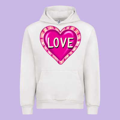 Valentine's Day Hearts Urban Hoodie Designed By Fadigitalartstudio