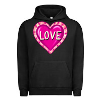 Pigment Black valentine's day hearts Urban Hoodie - FaDigitalArtStudio
