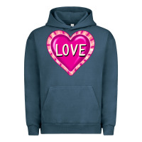 Pigment Midnight Navy valentine's day hearts Urban Hoodie - FaDigitalArtStudio