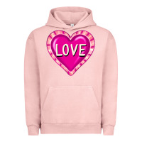 Pigment Salmon valentine's day hearts Urban Hoodie - FaDigitalArtStudio