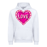 White valentine's day hearts Urban Hoodie - FaDigitalArtStudio