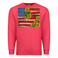 Cardinal American flag sunflowers with leopard Premium Sweatshirt - TumblerDesignByShophia
