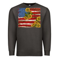 Smoke American flag sunflowers with leopard Premium Sweatshirt - TumblerDesignByShophia
