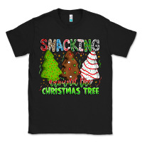 Black Snacking Around The Christmas Tree Classic Tee - CowhideDigitalArt