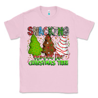 Bubblegum Pink Snacking Around The Christmas Tree Classic Tee - CowhideDigitalArt