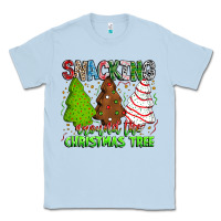 Dusty Blue Snacking Around The Christmas Tree Classic Tee - CowhideDigitalArt
