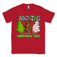 Red Snacking Around The Christmas Tree Classic Tee - CowhideDigitalArt