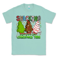 Seafoam Snacking Around The Christmas Tree Classic Tee - CowhideDigitalArt
