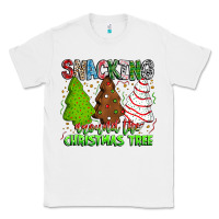 White Snacking Around The Christmas Tree Classic Tee - CowhideDigitalArt