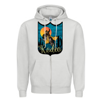 Dove Grey Rodeo Name Tag Zipper Hoodie - Bettercallsaul