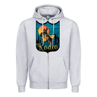 Heather Grey Rodeo Name Tag Zipper Hoodie - Bettercallsaul