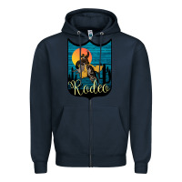 Navy Rodeo Name Tag Zipper Hoodie - Bettercallsaul