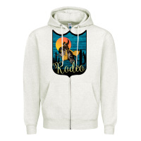 Oatmeal Heather Rodeo Name Tag Zipper Hoodie - Bettercallsaul