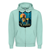 Seafoam Rodeo Name Tag Zipper Hoodie - Bettercallsaul