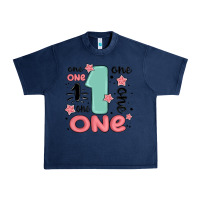 Navy one  one one one Urban Heavy Tee - MaliasSmallBusiness