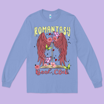 Romantasy Book Club Long Sleeve Tee Designed By Maliassmallbusiness