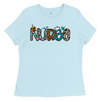 Baby Blue nurse Ladies Tee - CowhideDigitalArt