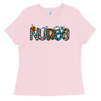 Bubblegum Pink nurse Ladies Tee - CowhideDigitalArt