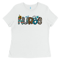 White nurse Ladies Tee - CowhideDigitalArt