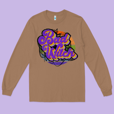 Bad Witch Long Sleeve Tee Designed By Jahusdesignshop