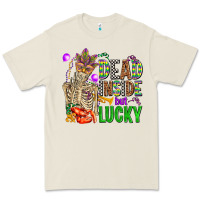 Bone mardi gras dead inside but lucky  with skeleton Premium Tee - AdoDesignShop