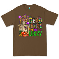 Cacao mardi gras dead inside but lucky  with skeleton Premium Tee - AdoDesignShop