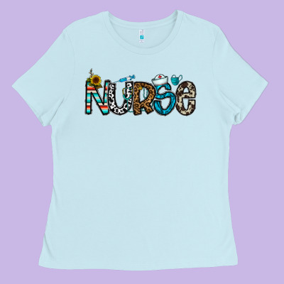 Nurse Ladies Tee Designed By Cowhidedigitalart