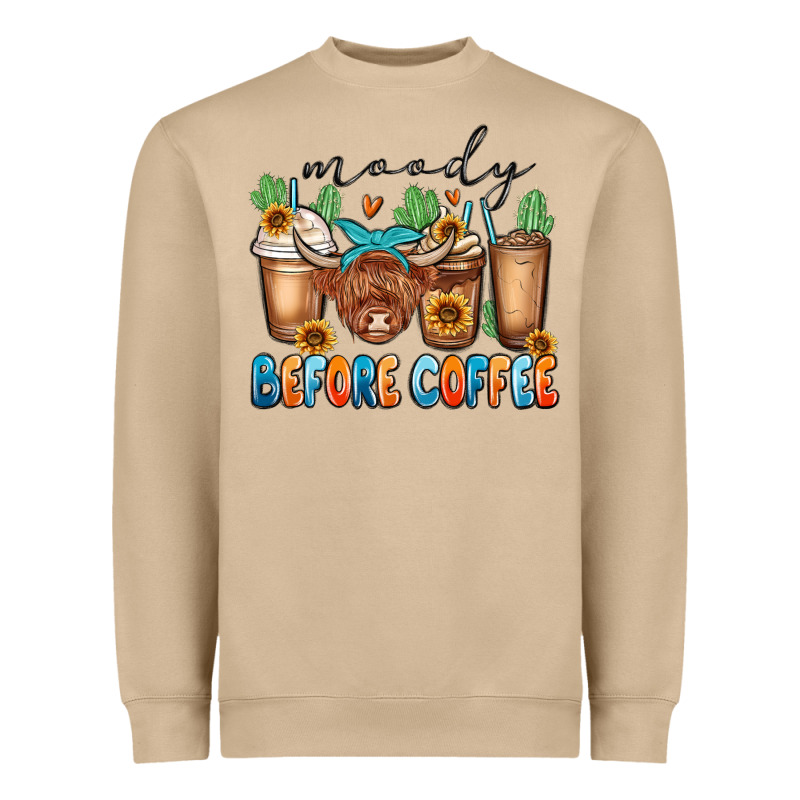 Moody Before Coffee Heavyweight Sweatshirt by MaliasSmallBusiness | Teevron
