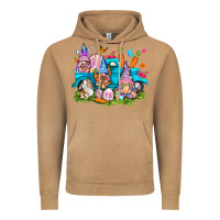 Vintage Camel Easter gnomies with truck Vintage Hoodie - NancyCooperArtShop