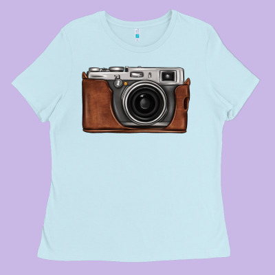 Vintage Camera Ladies Tee Designed By Fadigitalartstudio