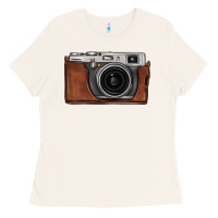 Bone vintage camera Ladies Tee - FaDigitalArtStudio