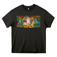 Asphalt merino ram license plate Heavy Core Tee - BarkalooDesign