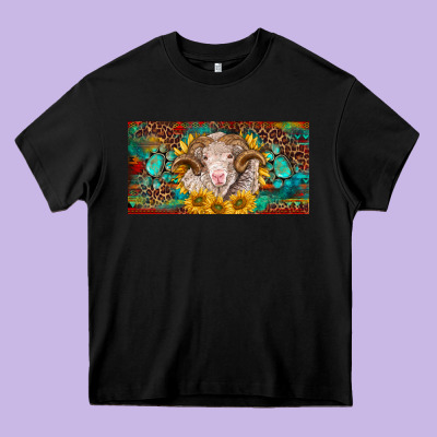 Merino Ram License Plate Heavy Core Tee Designed By Barkaloodesign