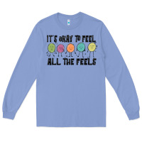 Colony Blue ıt's okay to feel all the feels Long Sleeve Tee - MaliasSmallBusiness