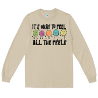 Mushroom ıt's okay to feel all the feels Long Sleeve Tee - MaliasSmallBusiness